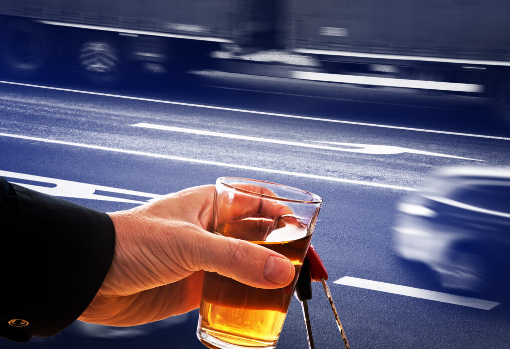 a man headed to his car to drive after drinking alcohol
