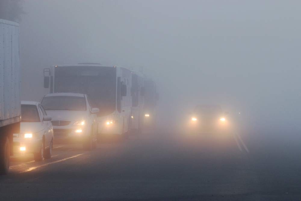 foggy highway can cause increased risk