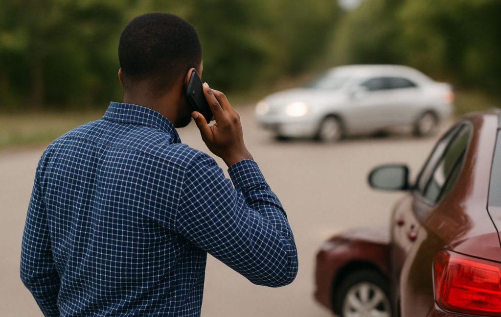 Calling car crash attorney after being a victim of a hit-and-run.