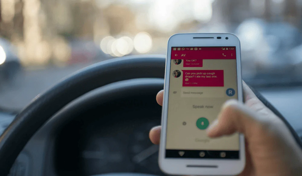 Texting while driving.