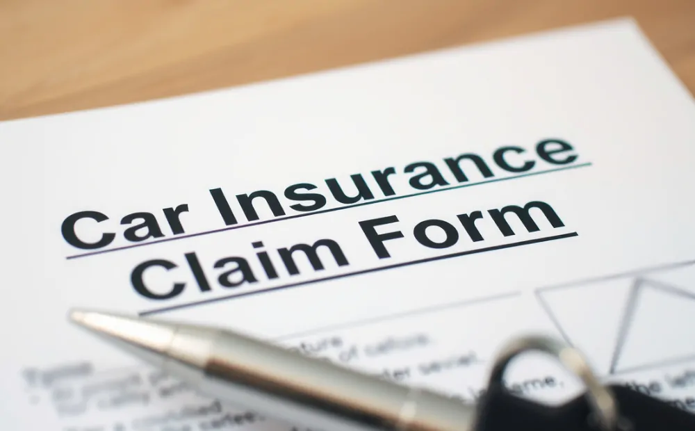 Car insurance claim form.